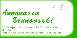 annamaria brunovszki business card